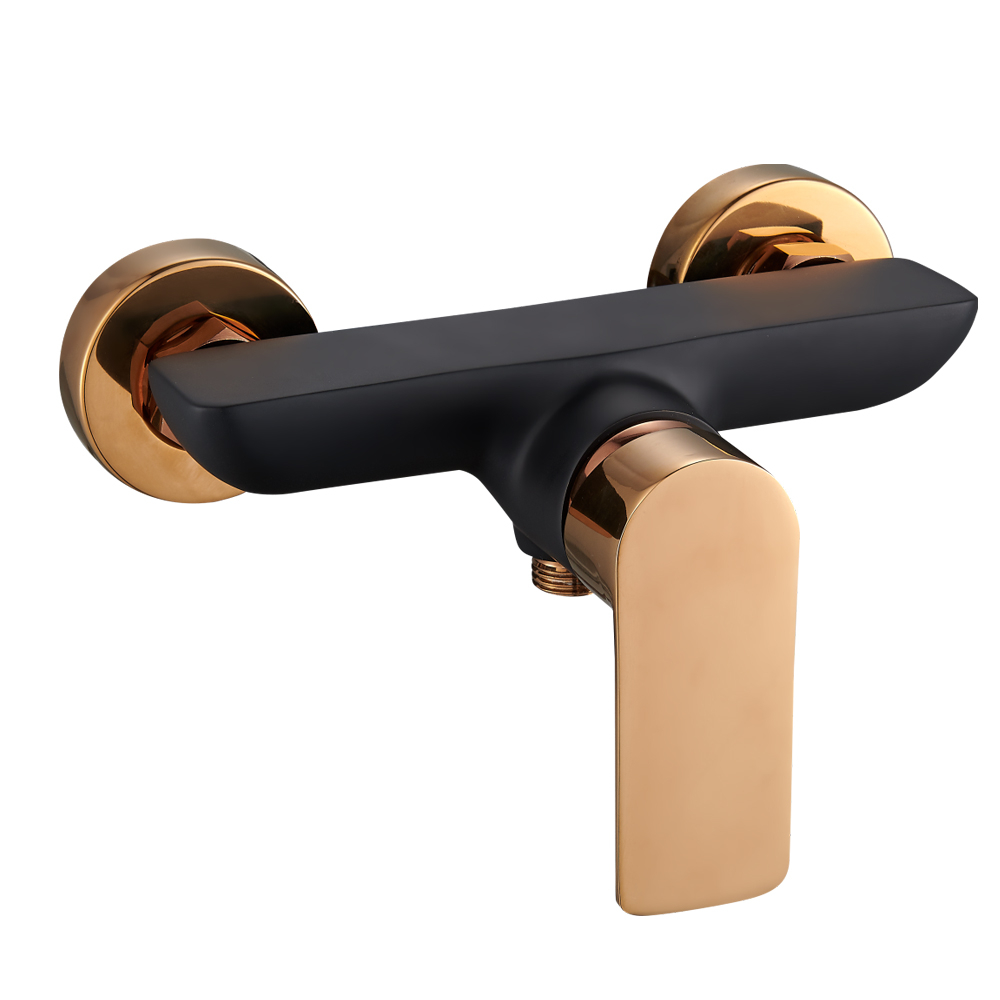 Vòi sen treo tường màu vàng đen