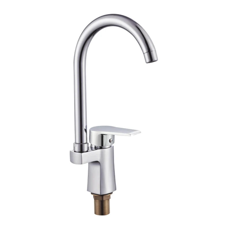 Vòi một tay cầm để bàn Chrome sáng