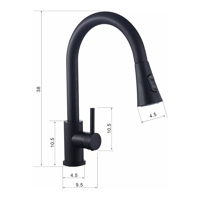 Black Pull-Out Kitchen Faucet