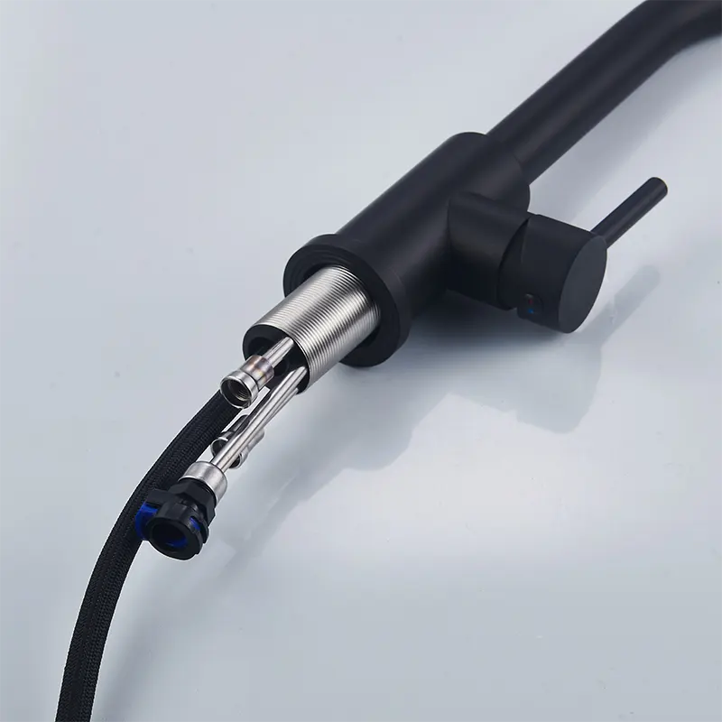 Black Pull-Out Kitchen Faucet