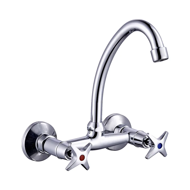 Dual Handle Deck Mounted Commercial Kitchen Faucet